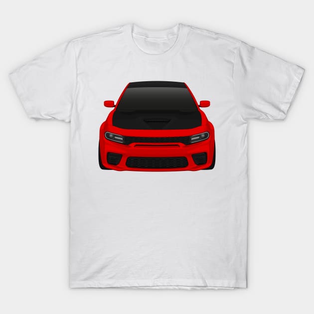 Charger Widebody TorRed + black T-Shirt by VENZ0LIC